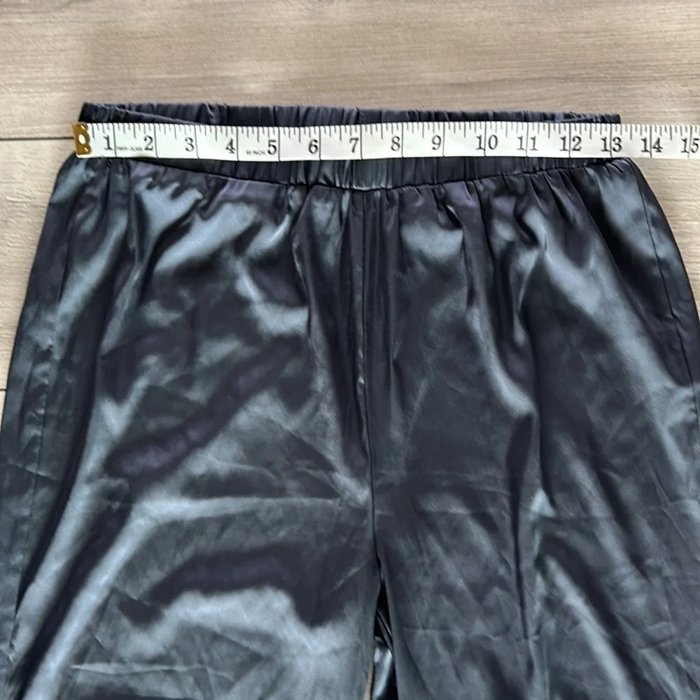 KITTENISH smoke gray satin wide leg pants size medium